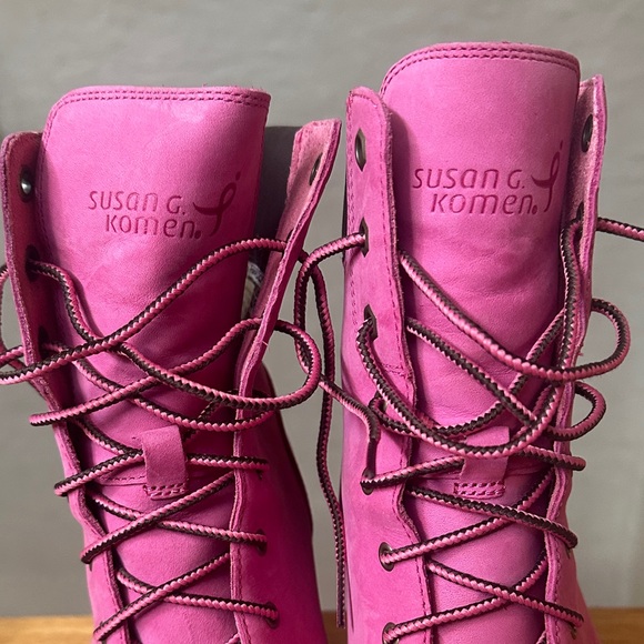 Timberland Women's Pink Heeled Boots - Picture 2 of 4